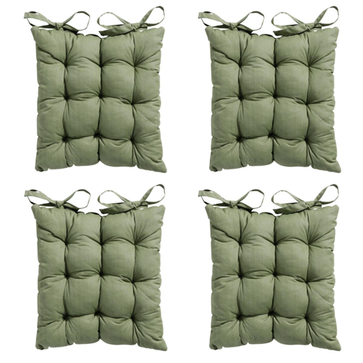 Madison Basic green Zitkussen - Set van 4