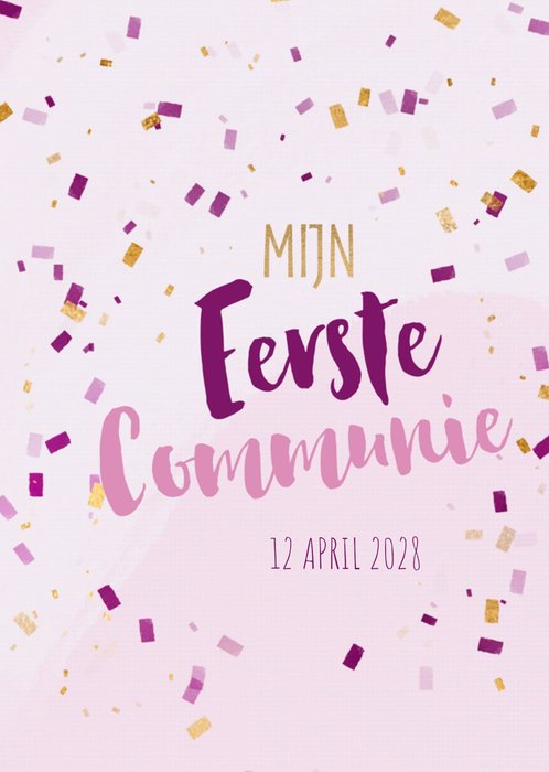 Greetz | Uitnodiging Communie | confetti