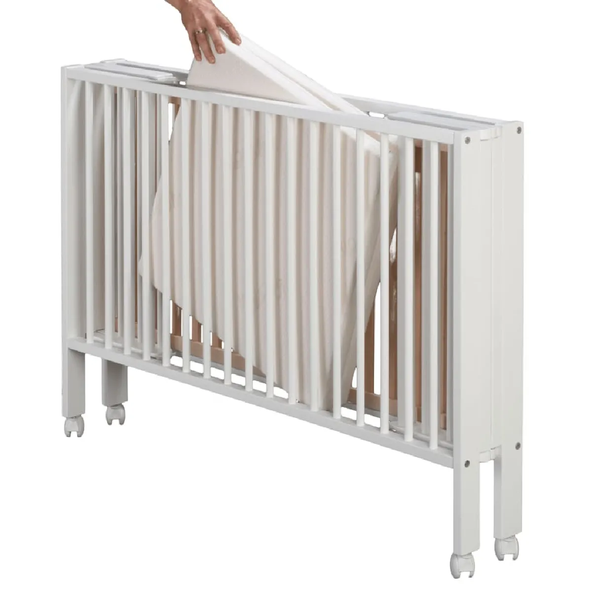 Lit Bébé Tissi Hêtre Massif