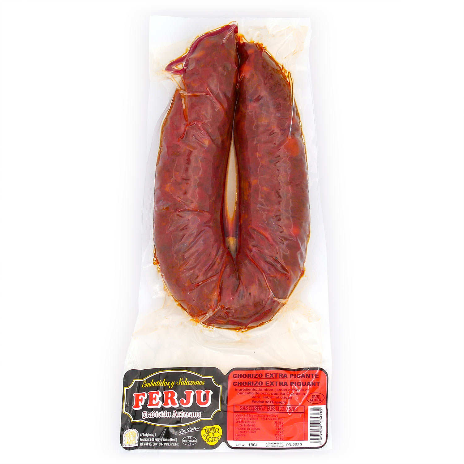 Chorizo piquant extra casero sans nitrites