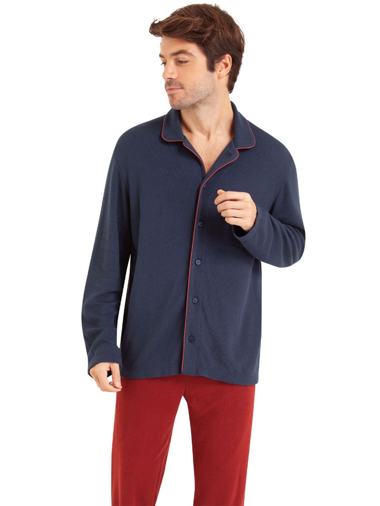 Pyjama ouvert coton et modal