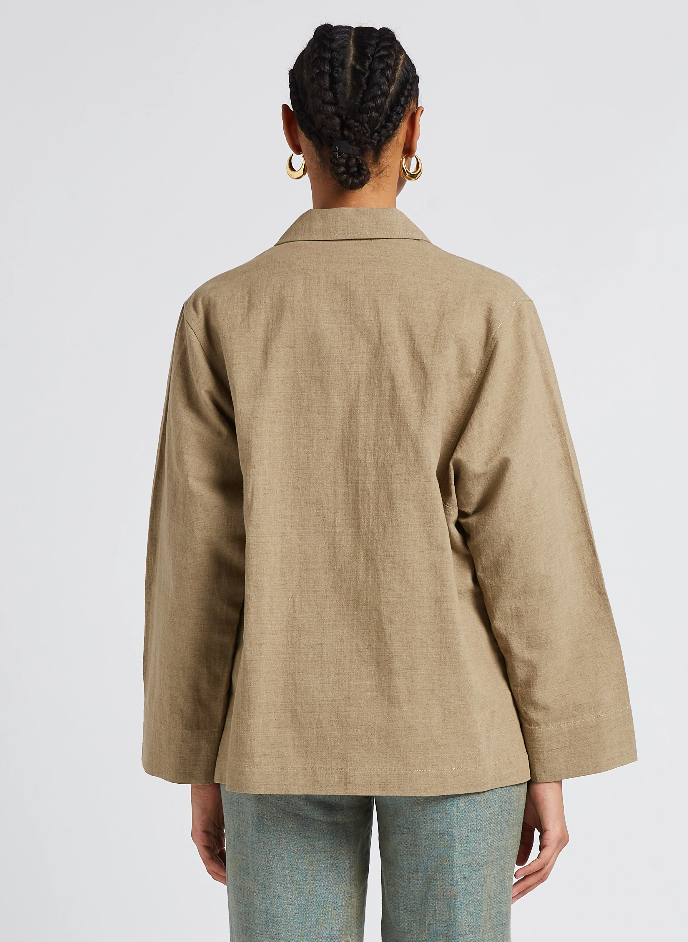 KARISA - Ceinture brodée à boucle ronde| Vert