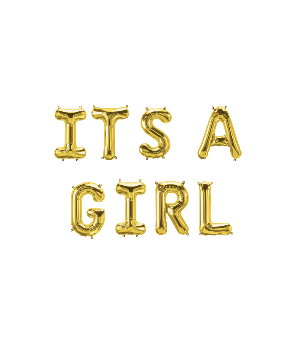 Gouden Ballonnen Set Its A Girl 1,9m