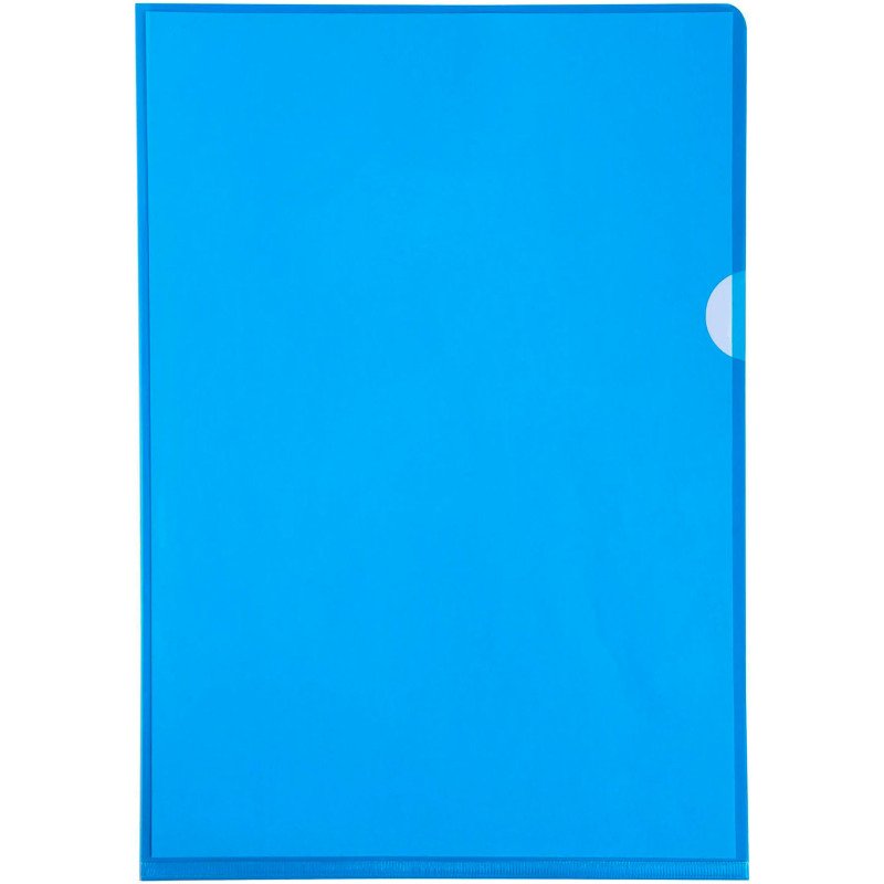 Chemise coin plastique Exacompta A4 polypropylène 13/100e transparente - Paquet de 100