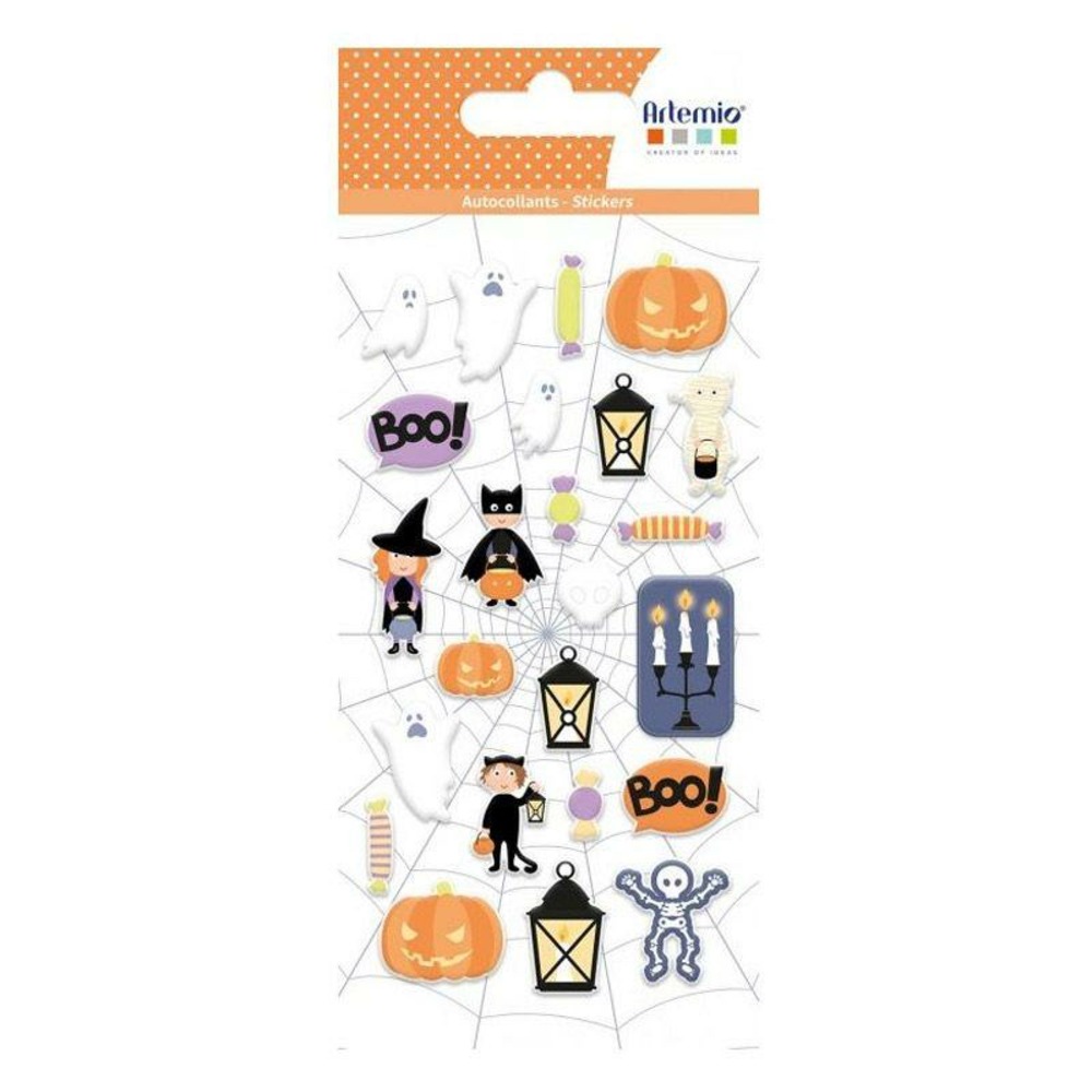 Autocollants puffies halloween