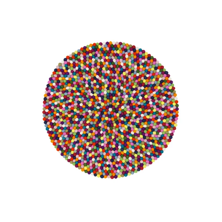 myfelt - Lotte Filzkugelteppich, Ø 90 cm