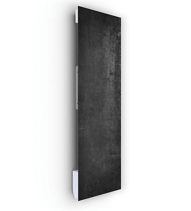 Radiateur électrique à rayonnement avec soufflerie Ilo Fanmix en verre design Béton Glace 1750W