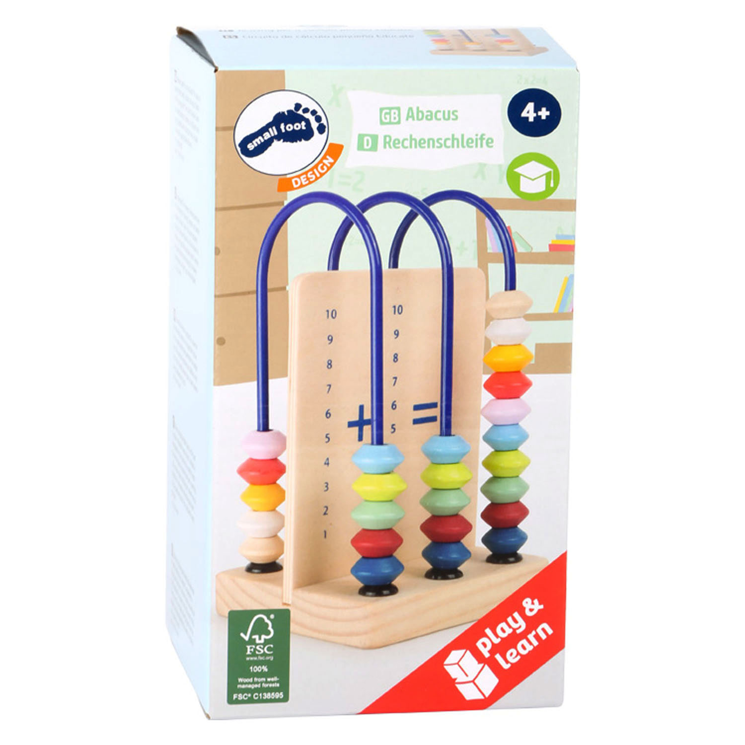 Small Foot-Houten Abacus Rekensommen