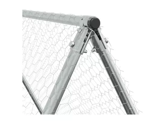 Cage pour poules argenté 400x100x190 cm acier galvanisé
