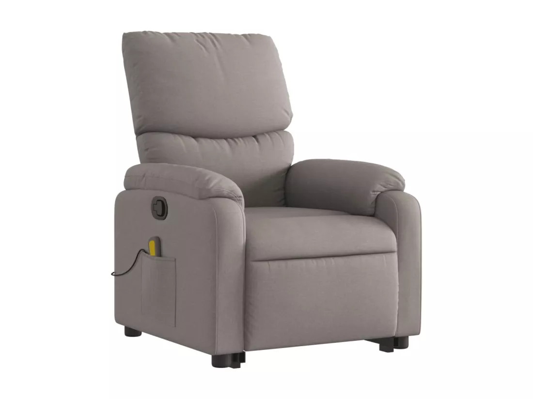 Fauteuil inclinable massant Taupe Tissu