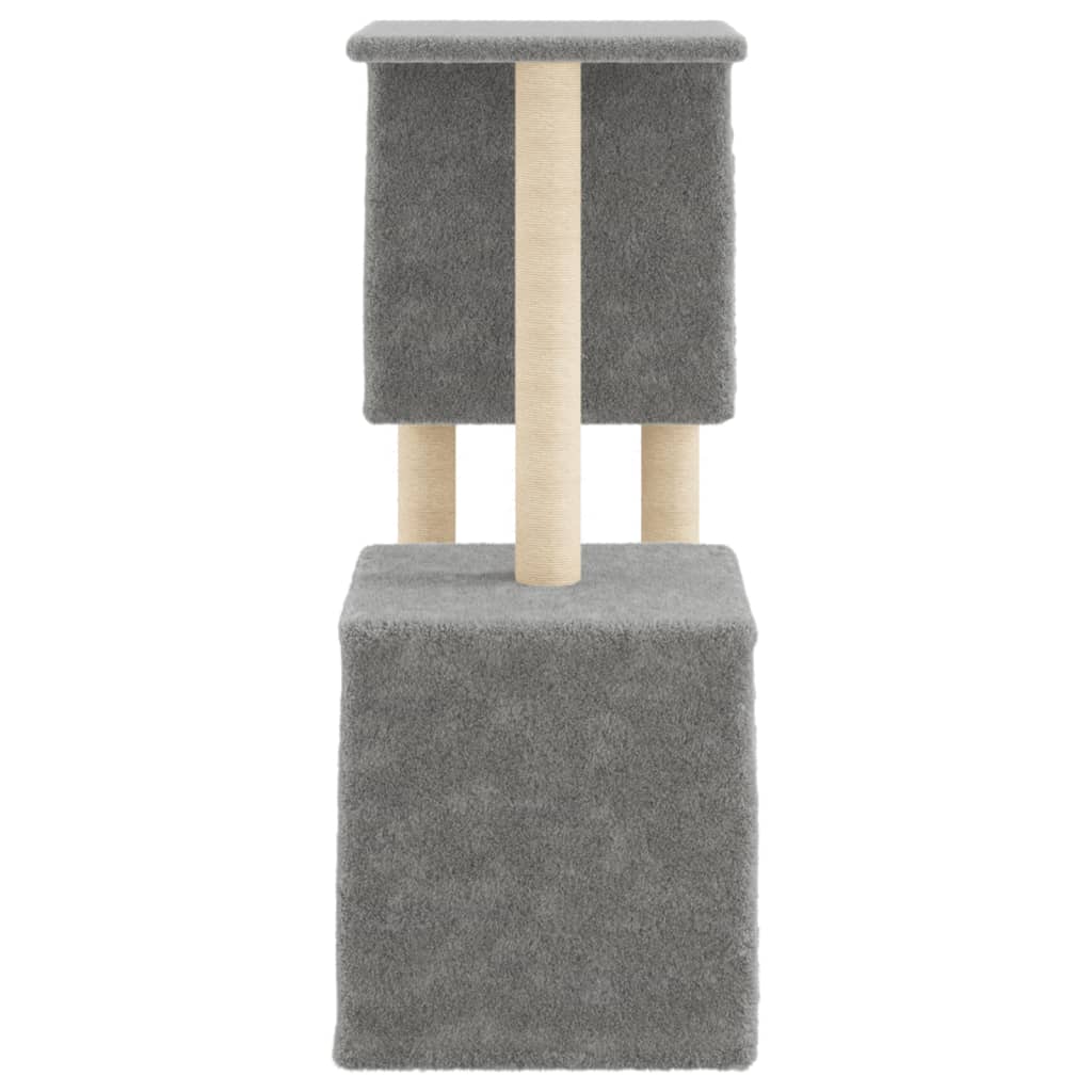 Arranhador para gatos vidaXL com postes de sisal cinza claro, 86 cm