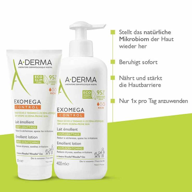 A-Derma Promo-Kit Exomega Milch + Spray, 1 St