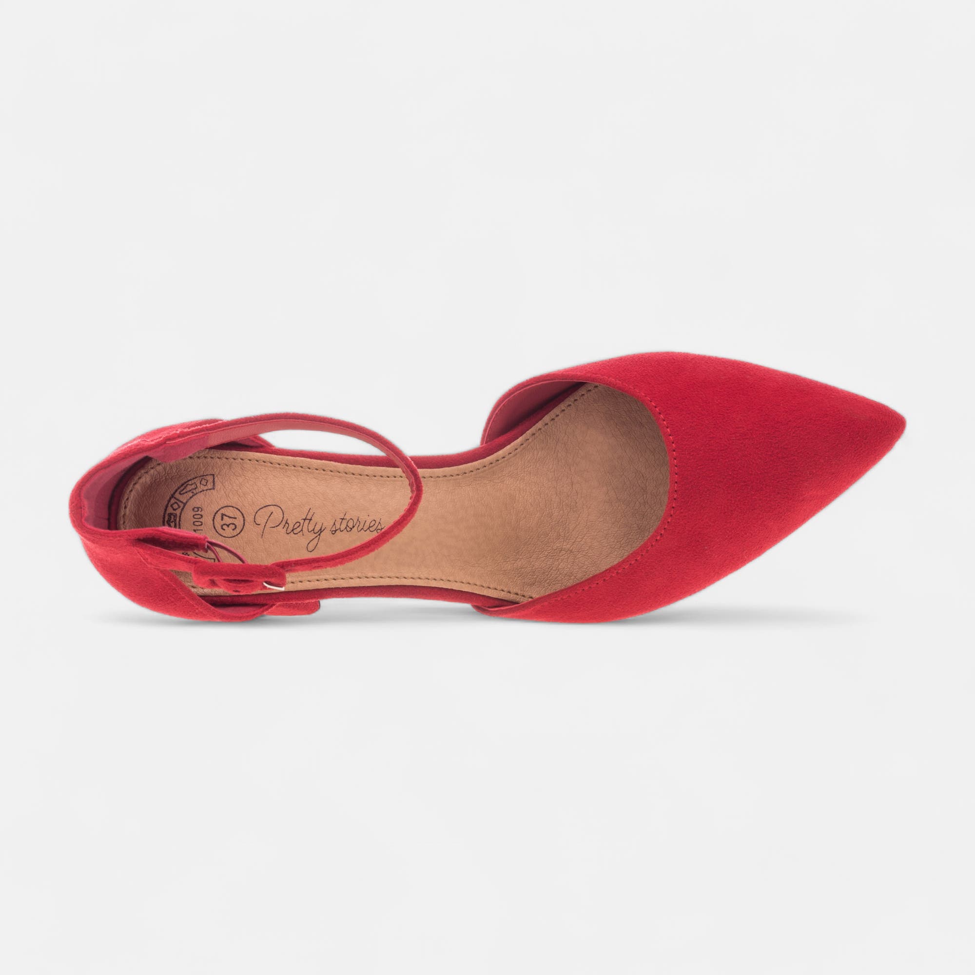 Escarpins quartiers ouverts à talon Femme rouge