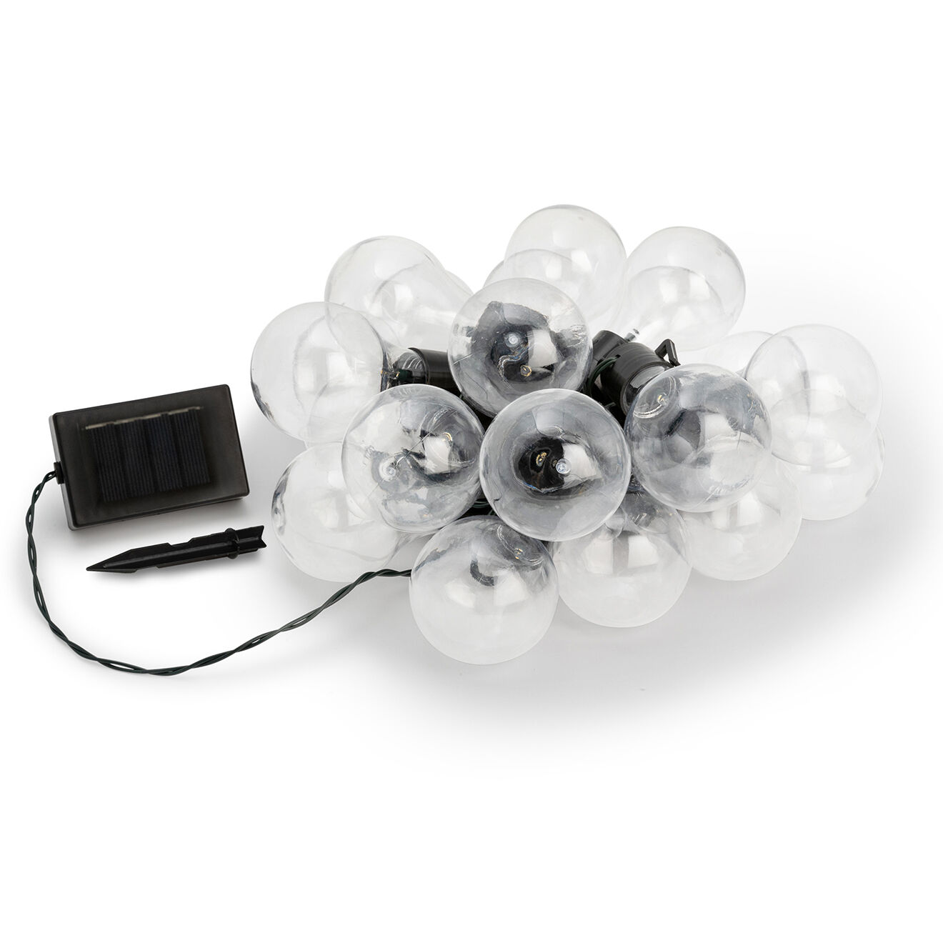 Pratik Garden Guirlande lampe solaire guinguette 20 LED multicolore - 200 cm