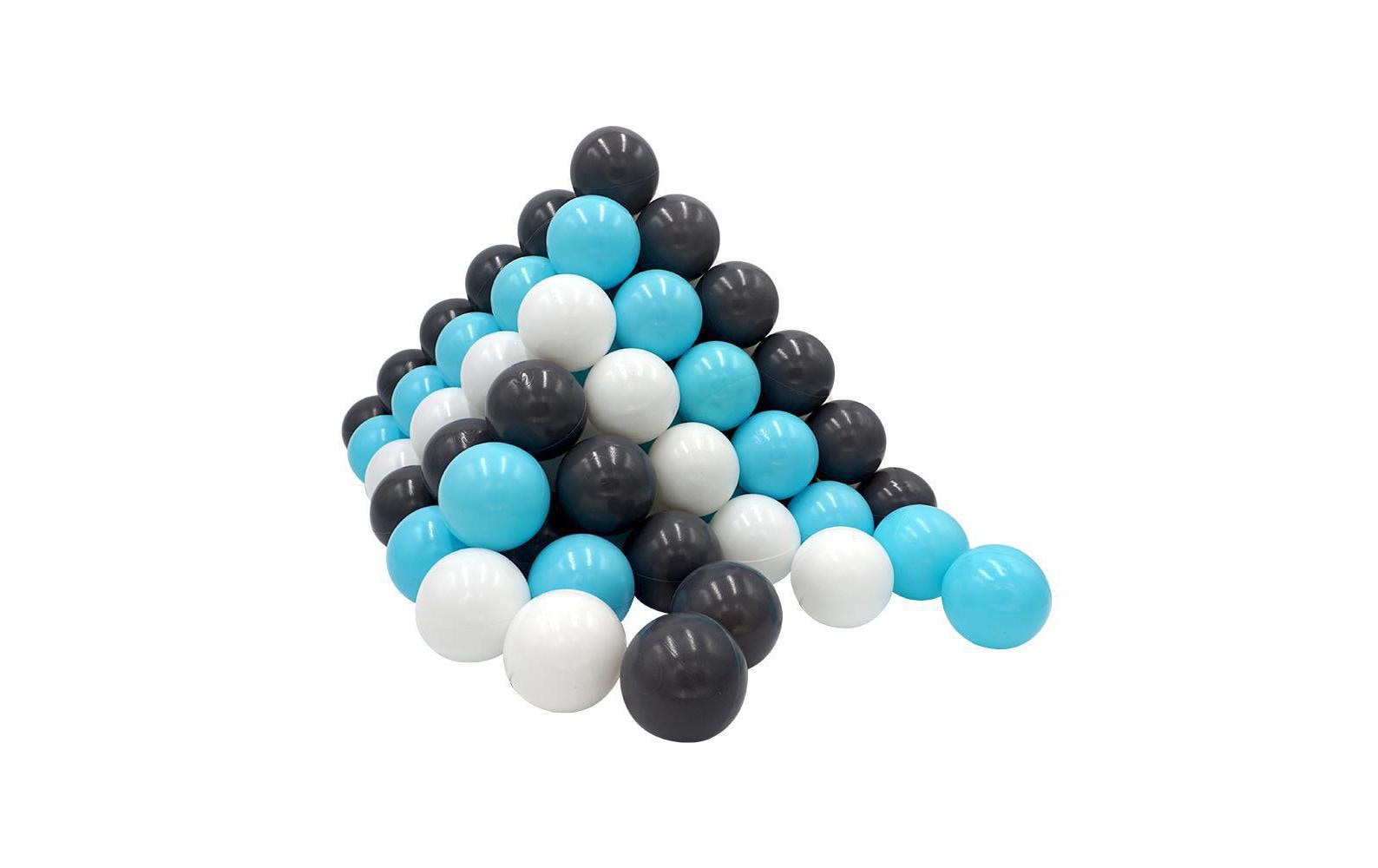 Bälle Creme, Grau, Hellblau 100 Stück100 Spielbälle in Creme, Grau und Hellblau