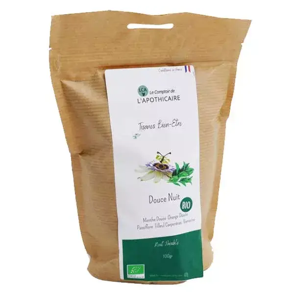 Chá de ervas noturno doce orgânico Comptoir de l'Apothicaire 100g