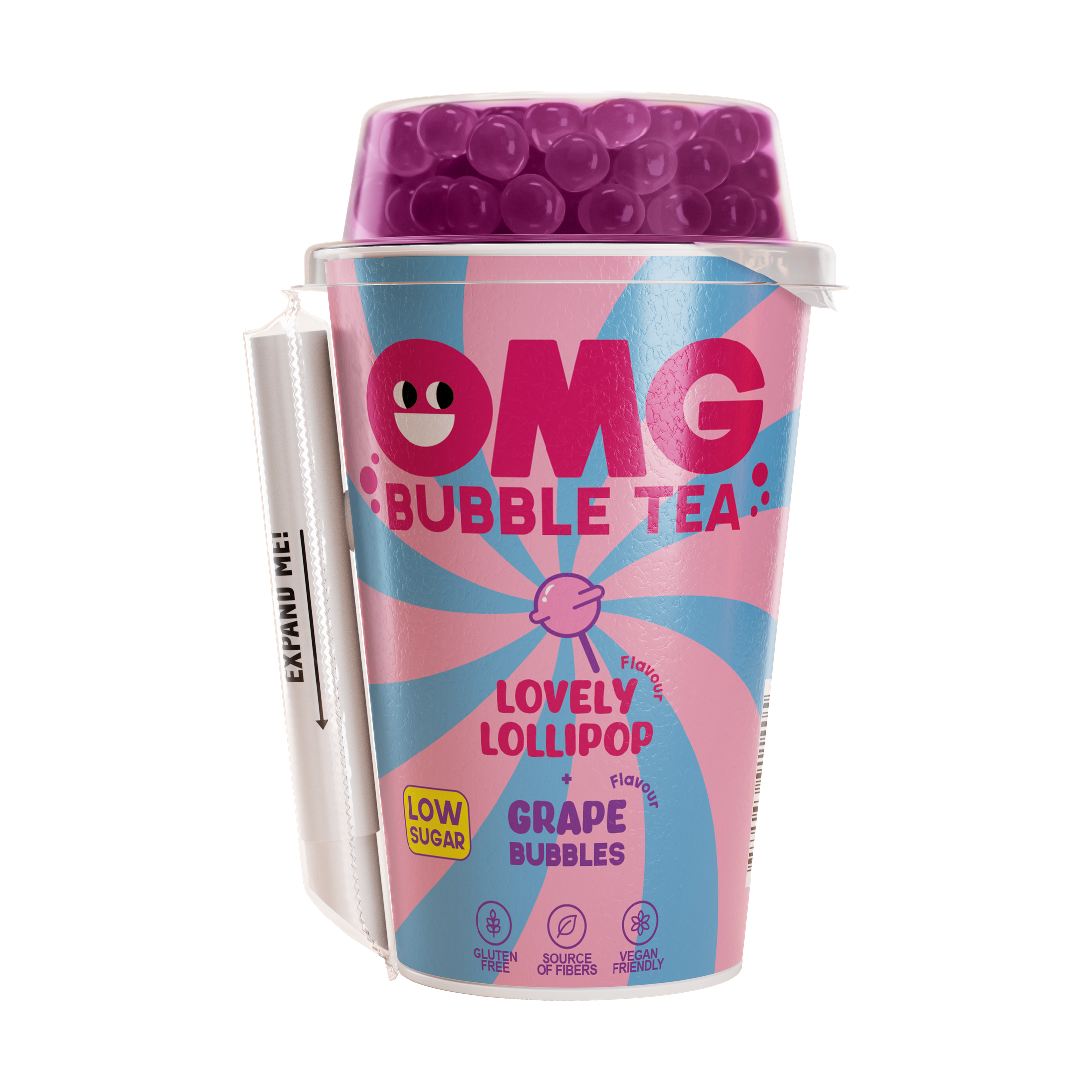 OMG Bubble Tea Lovely Lollipop and Grape