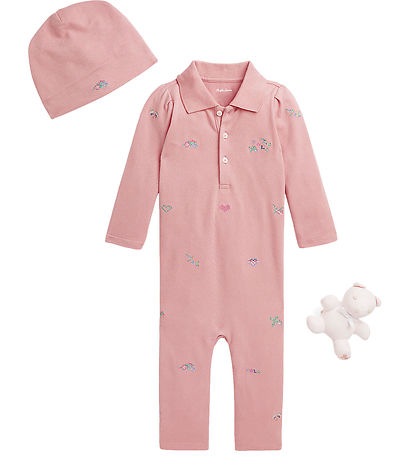 Polo Ralph Lauren Gave?ske - 3 Dele - Rosa m. Blomster