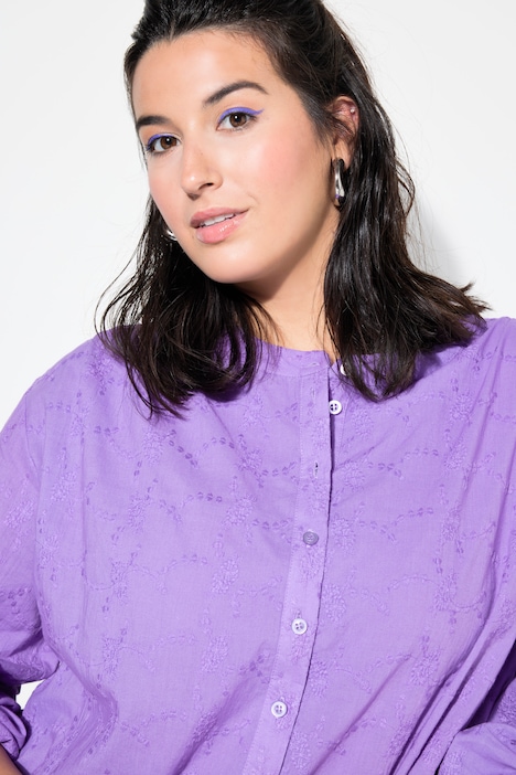 Bluse, oversized, Struktur-Qualität, Ballon-Langarm