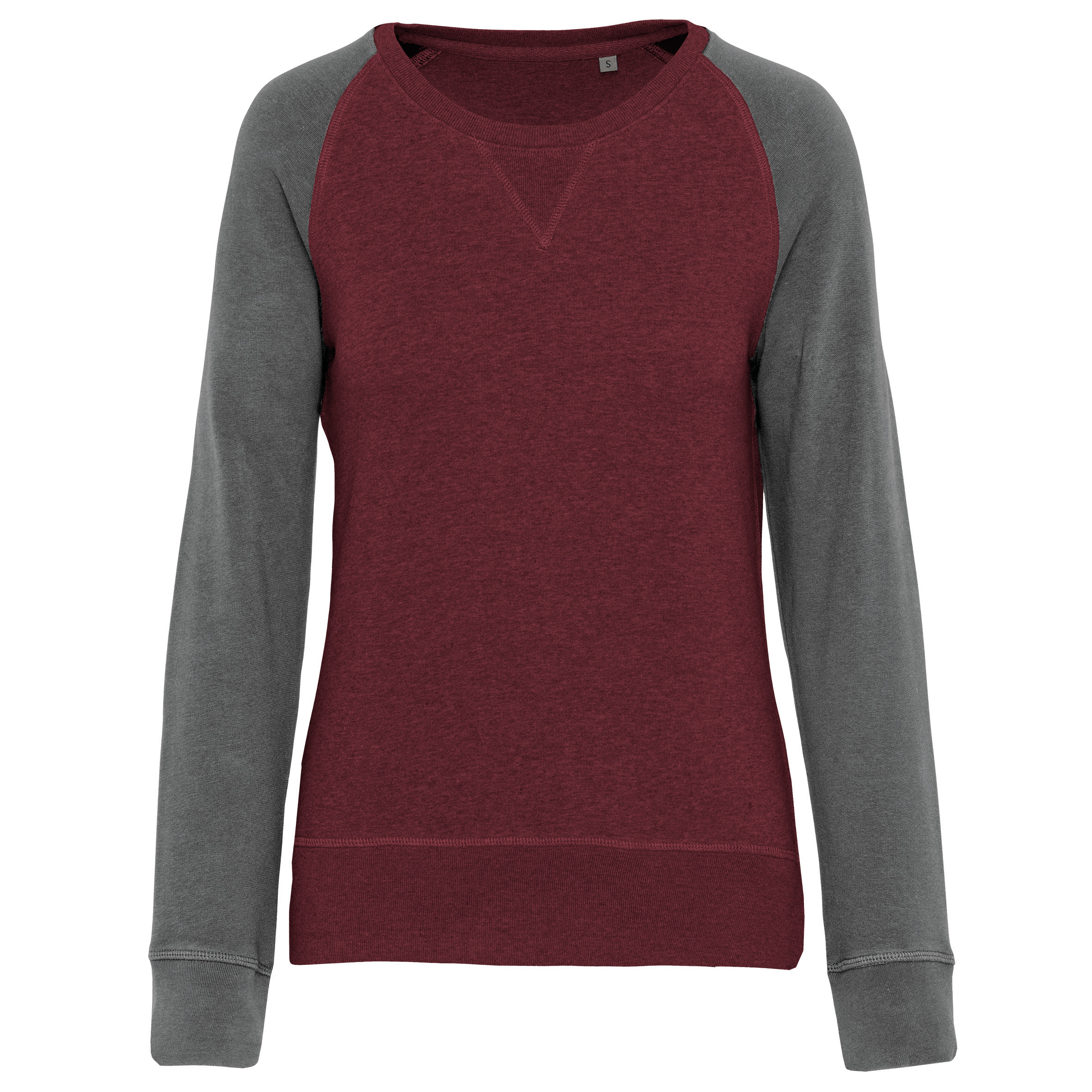 Kariban K492 - Sweat-shirt BIO bicolore col rond manches raglan femme