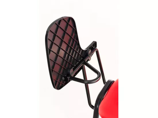 Chaise de salle à manger - Similicuir & Métal noir mat - Rouge - Ken mit Klapptisch