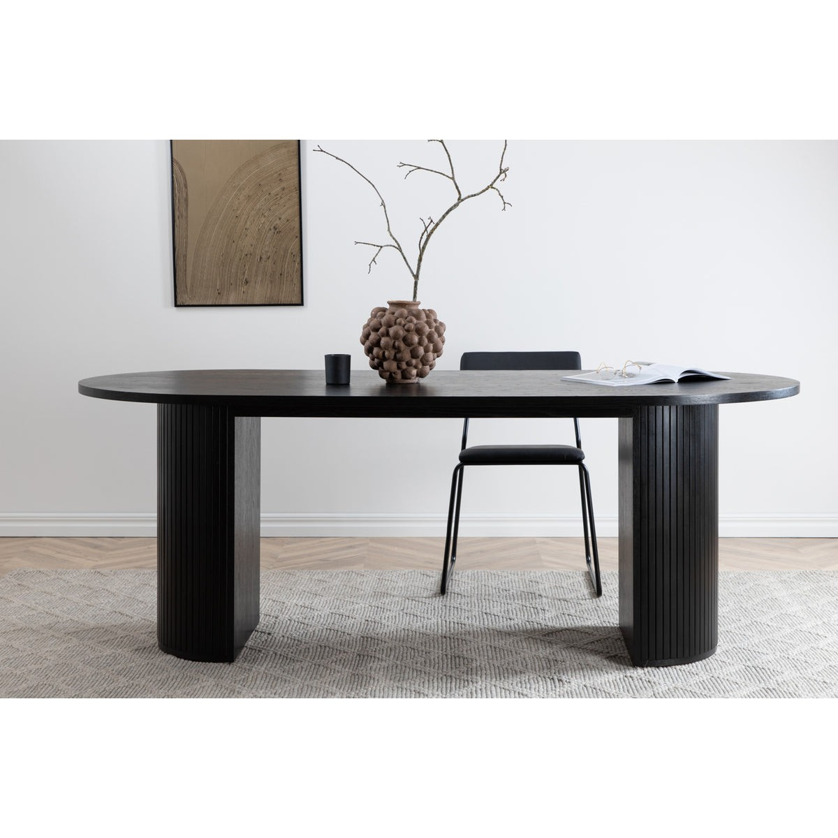 Eettafel Pokka 200x90 cm zwart