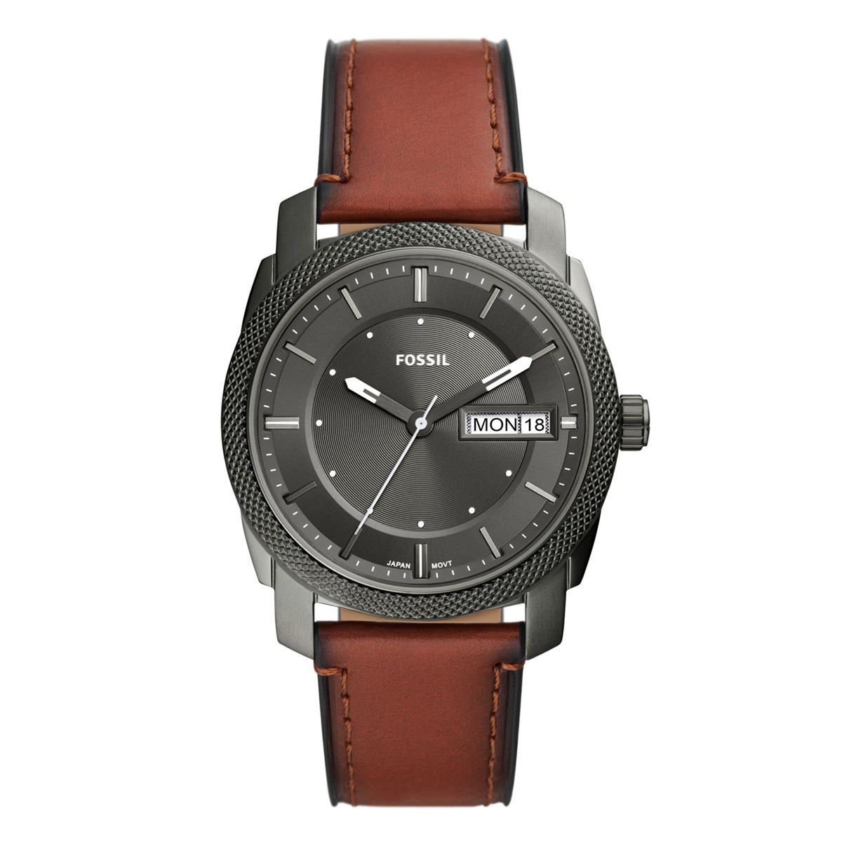 Montre Fossil Machine cuir brun
