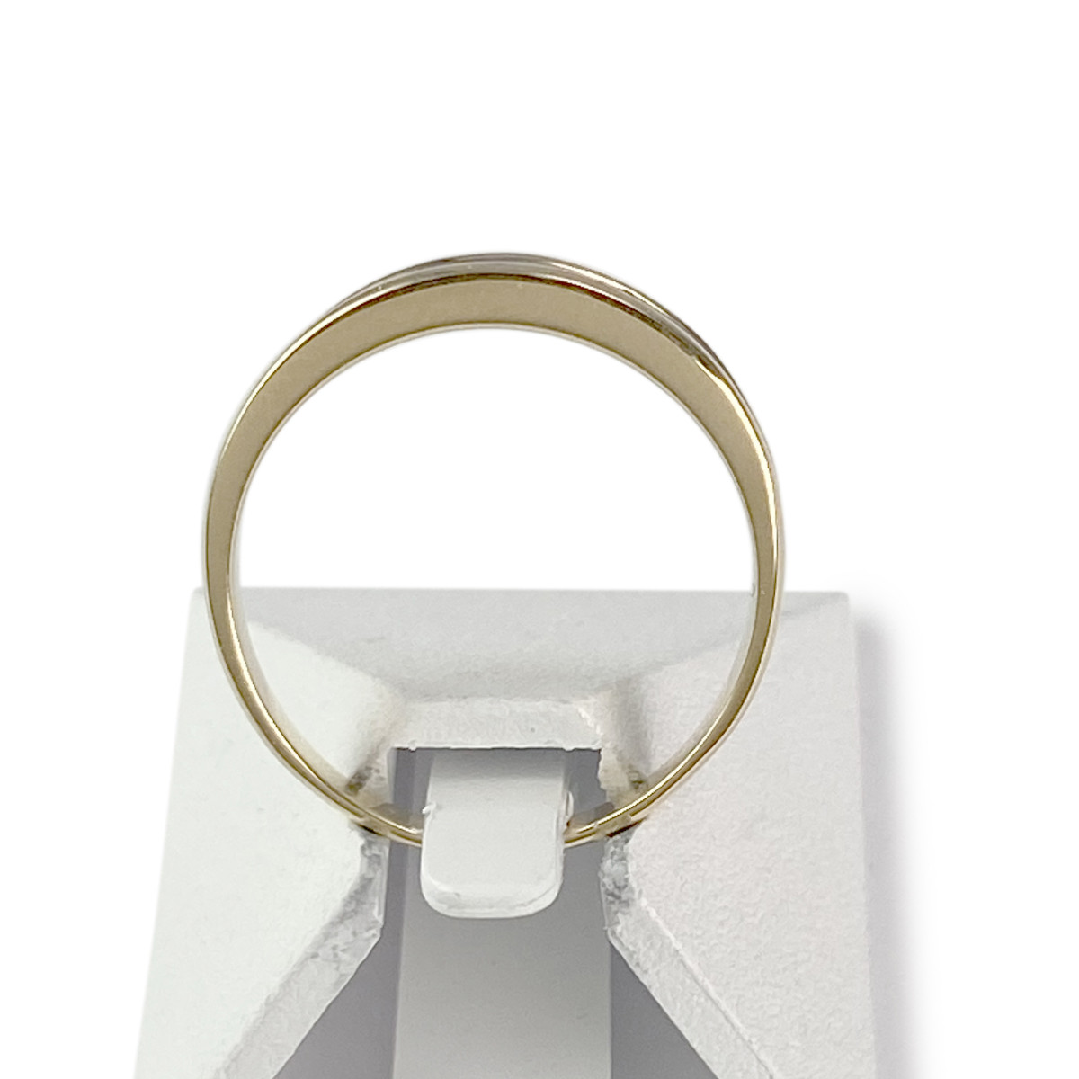 Bague d'occasion or 750 jaune 2 tons diamants