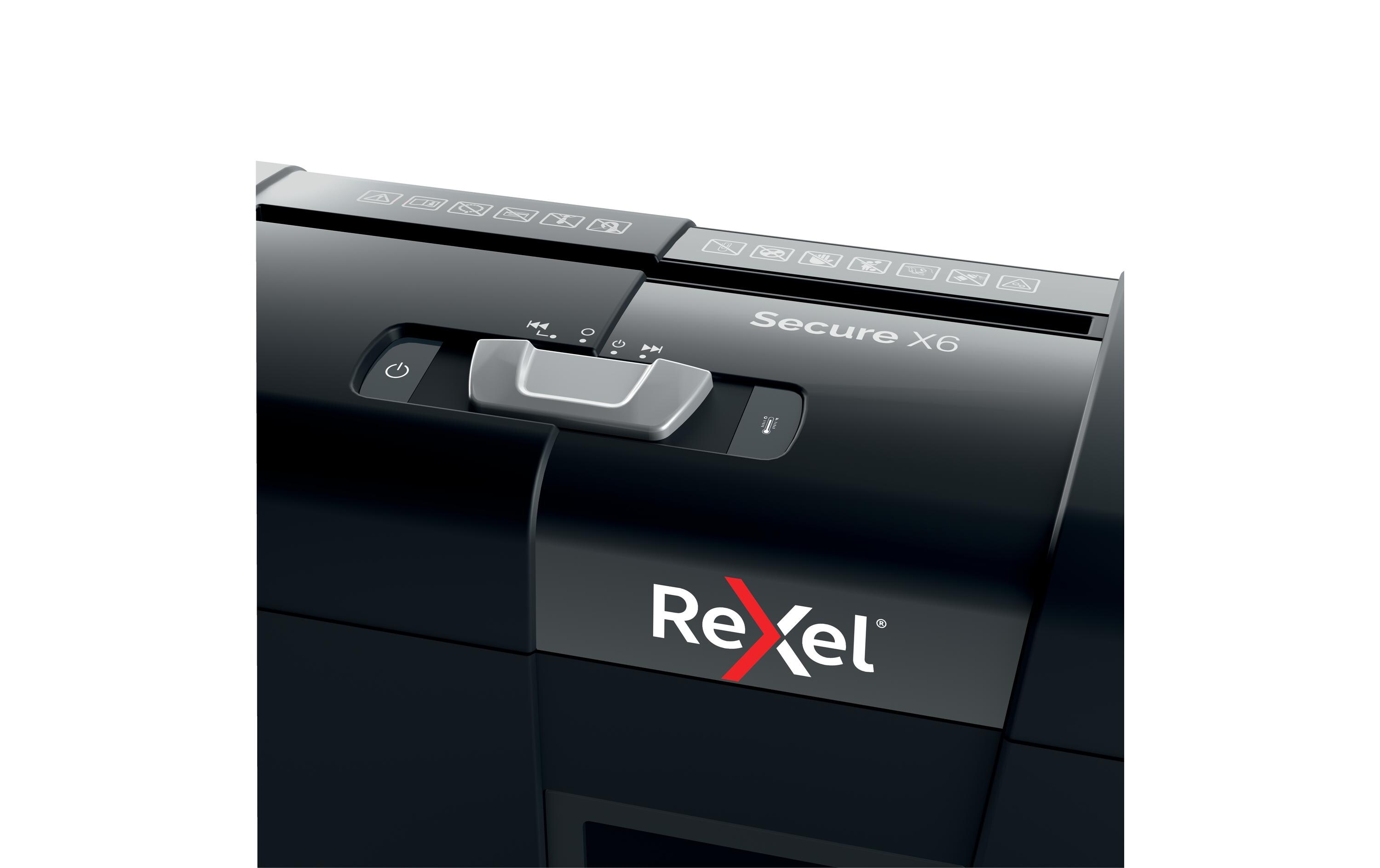 Aktenvernichter Rexel Secure X6, bis zu 6 BlattManueller Schredder für die sichere Vernichtung vertraulicher Unterlagen
