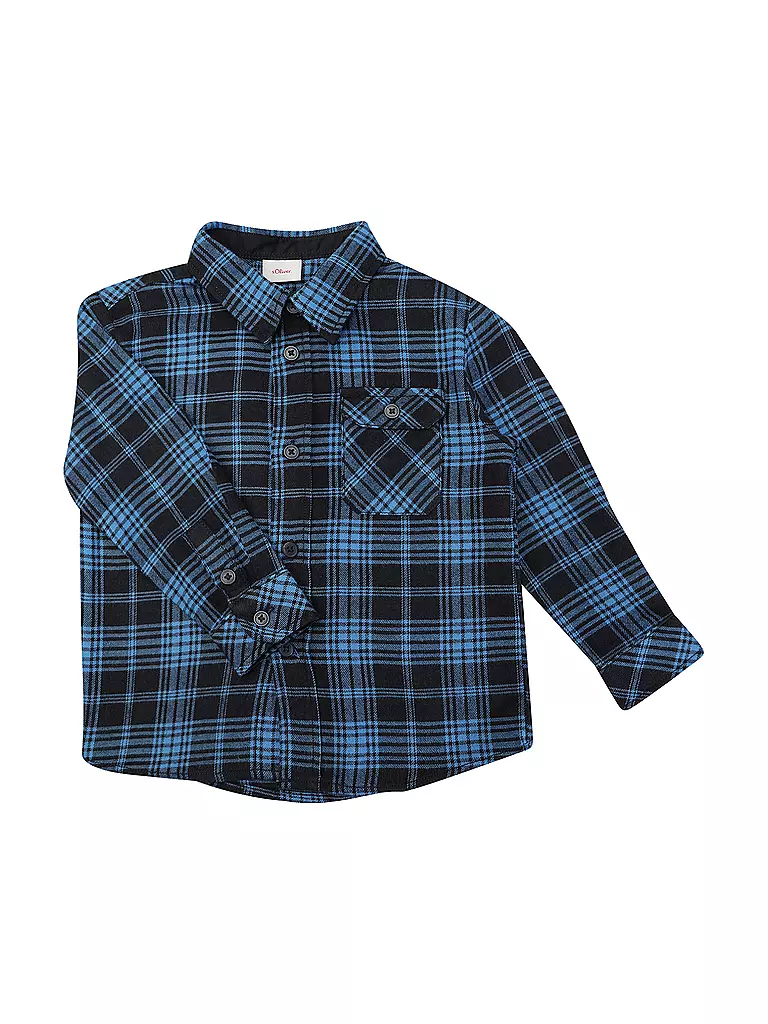 S.OLIVER Jungen Flanellhemd blau