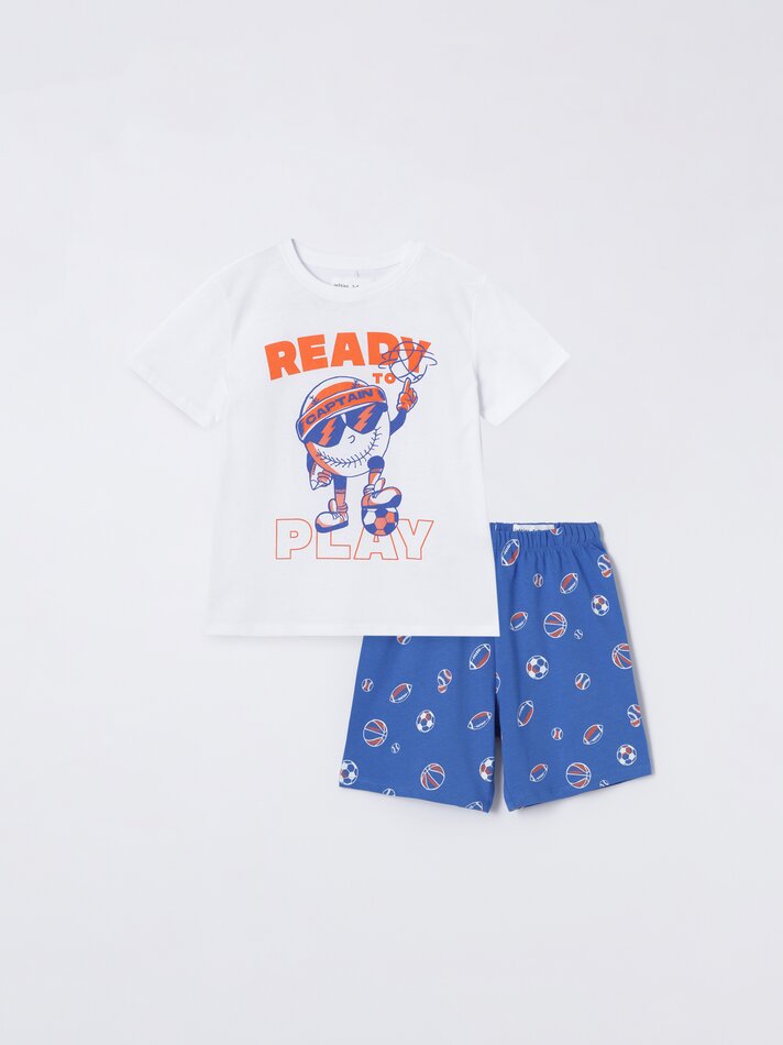 Conjunto de pijama estampado - Branco