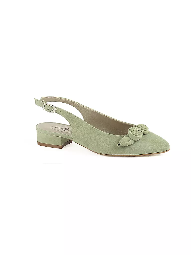 DIRNDL & BUA Trachtenschuhe - Pumps grün