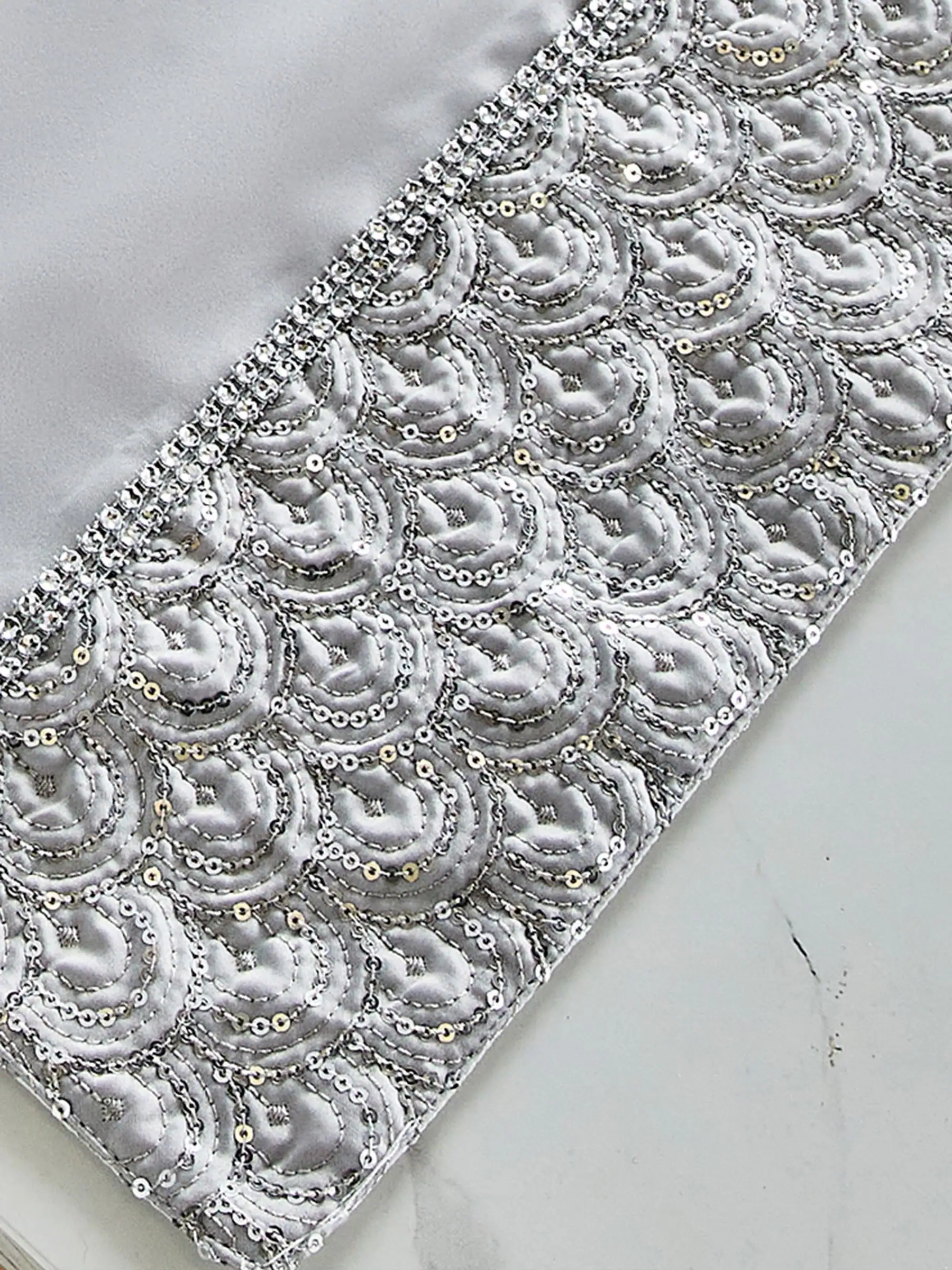 Catherine Lansfield Set van 4 Deco Pailletten Eetkamer Placemats