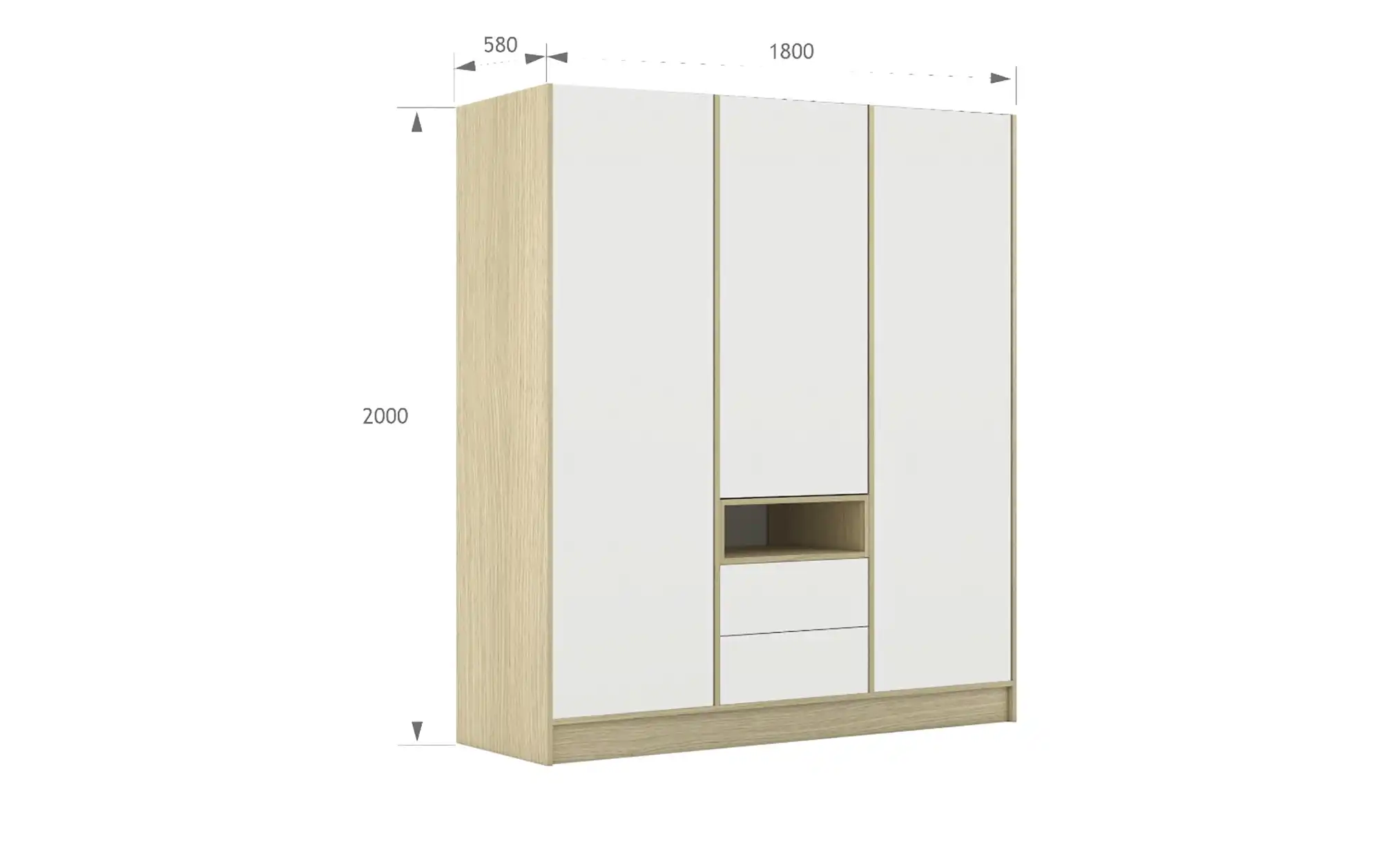 Kleiderschrank White Oak