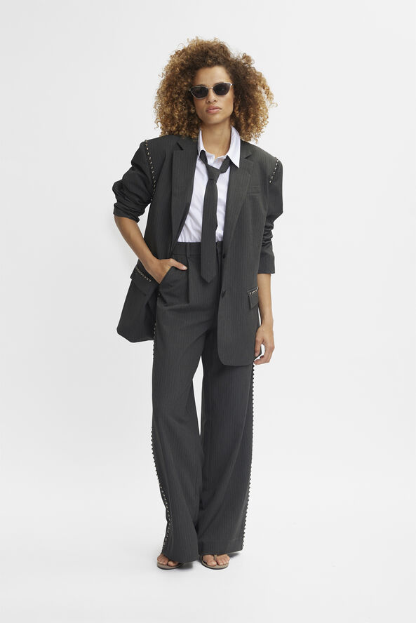 Gestuz PalinaGZ MW pants Dark grey pinstripe