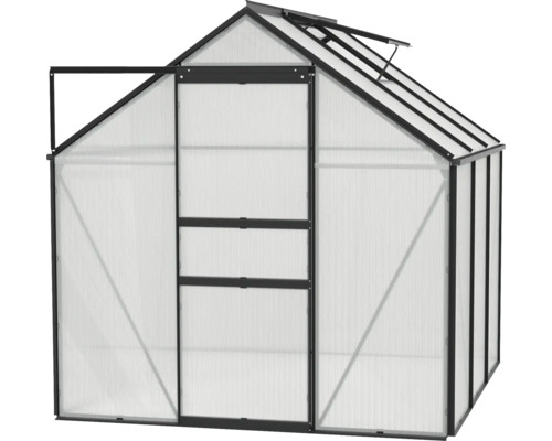 Vitavia Comet 3800 kas, dubbelwandige polycarbonaat panelen 4 mm, 195 x 195 cm, zwart