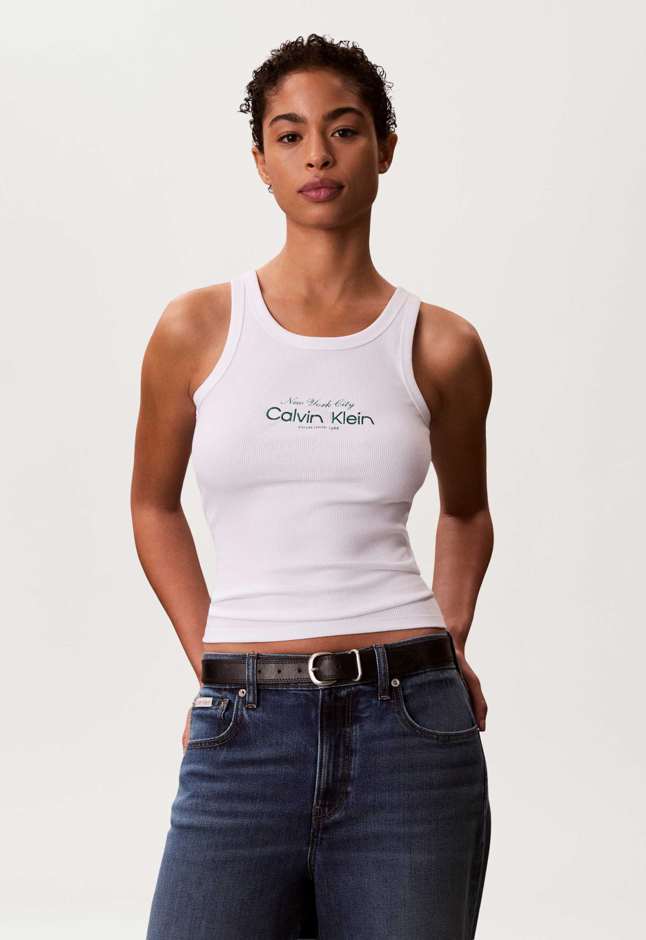 Calvin Klein Rib Graphic Tanktop