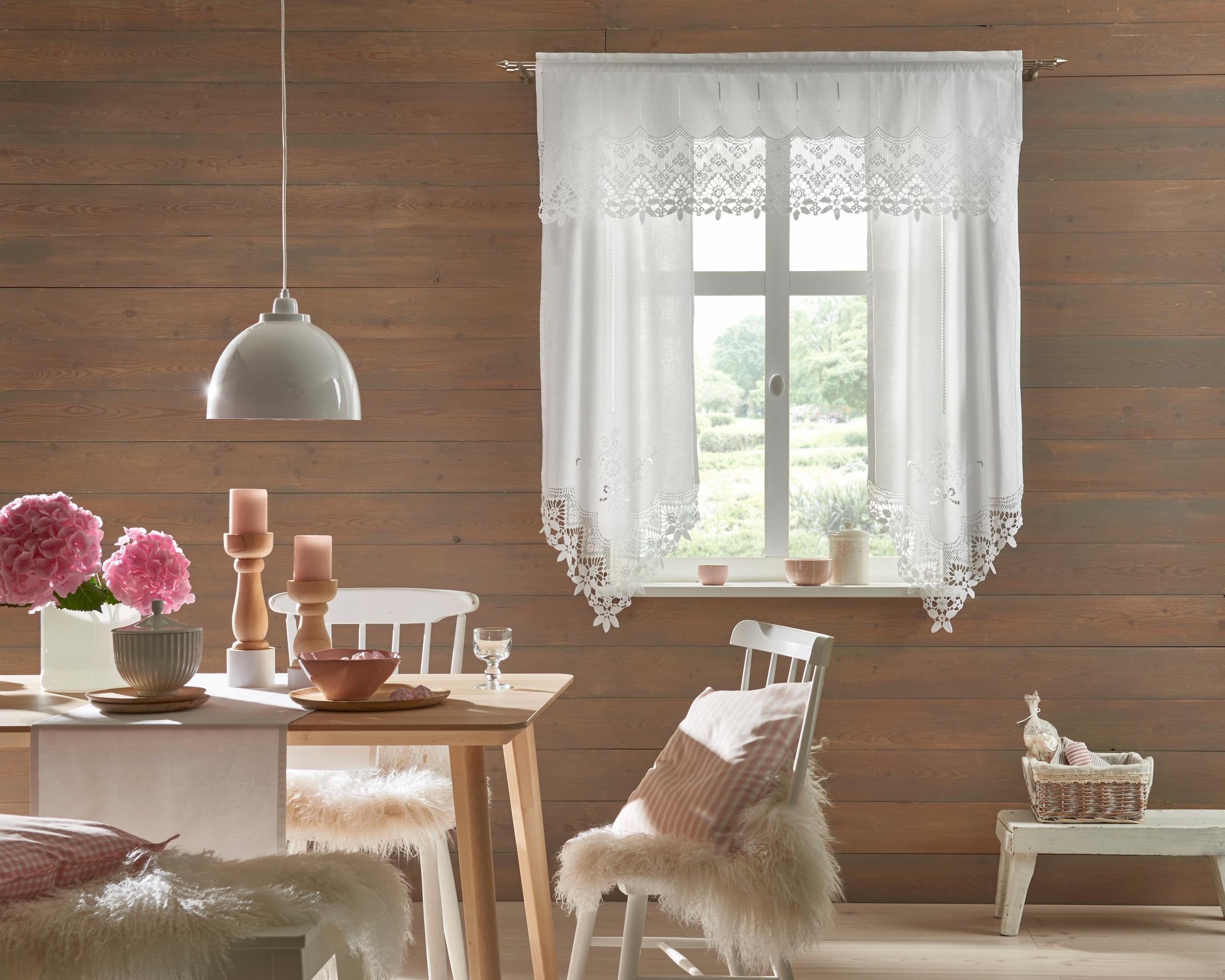 HOSSNER - ART OF HOME DECO Querbehang »Staffelsee« Stangendurchzug 1 Stk. tlg.