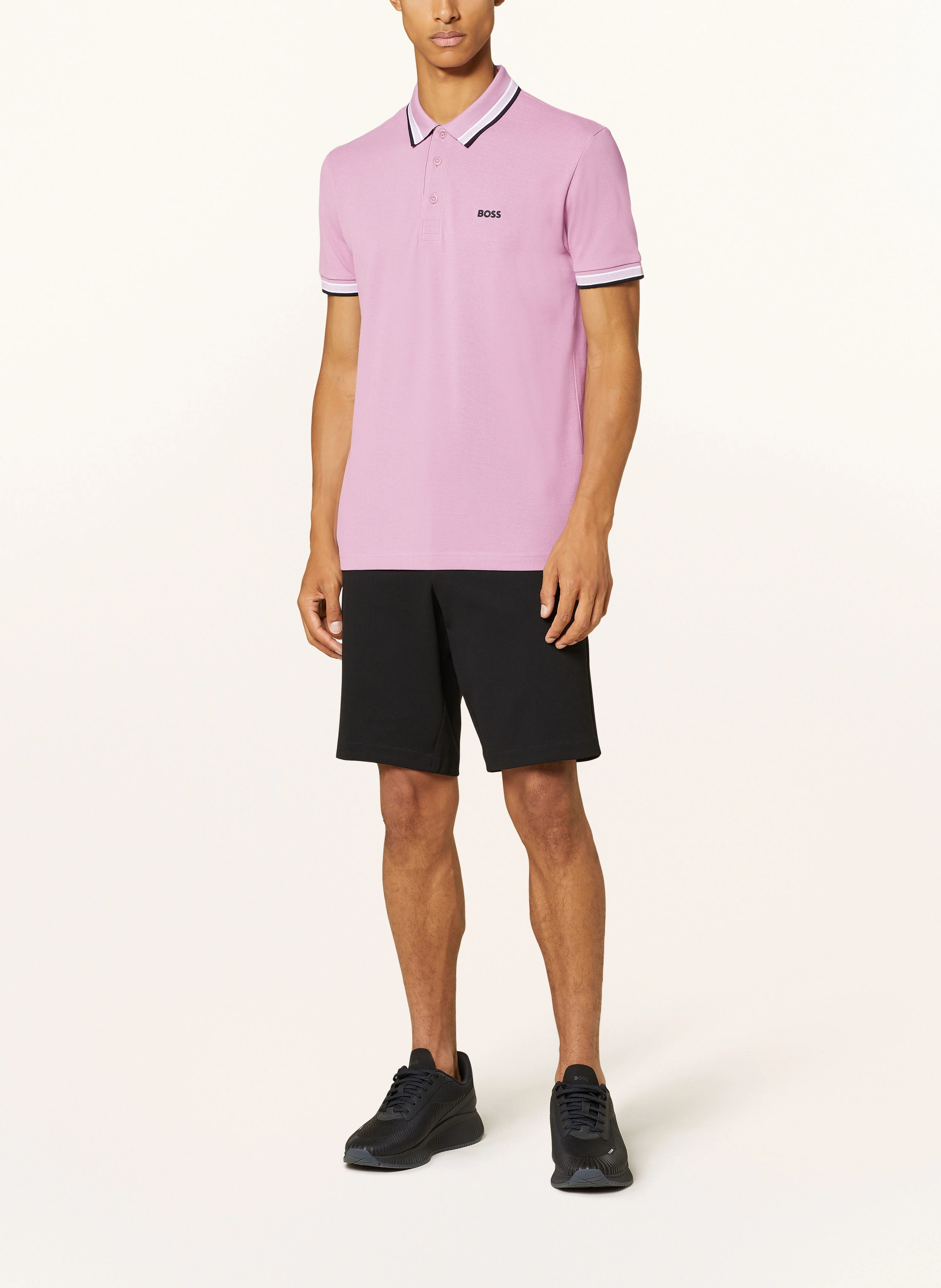 BOSS Piqué-Poloshirt PADDY CURVED Regular Fit