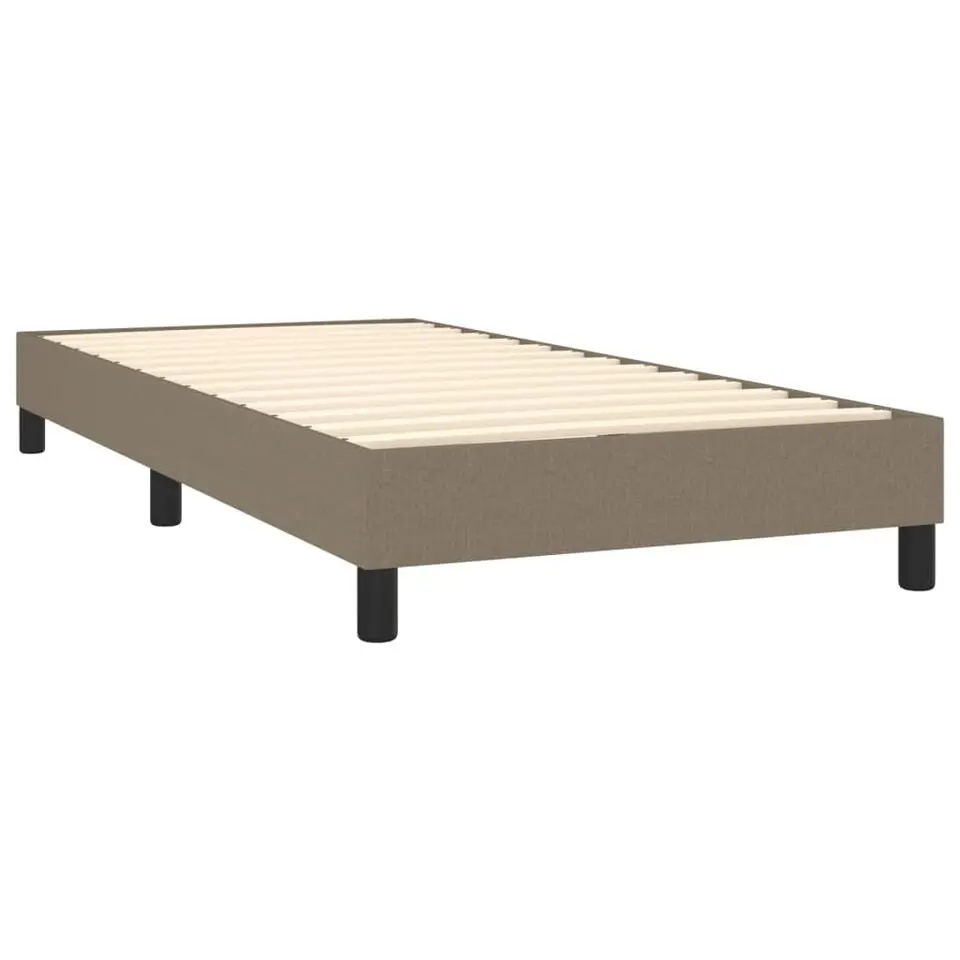 vidaXL - Bed frame met hout lattenbodem - Taupe - Stof - 90x200 cm