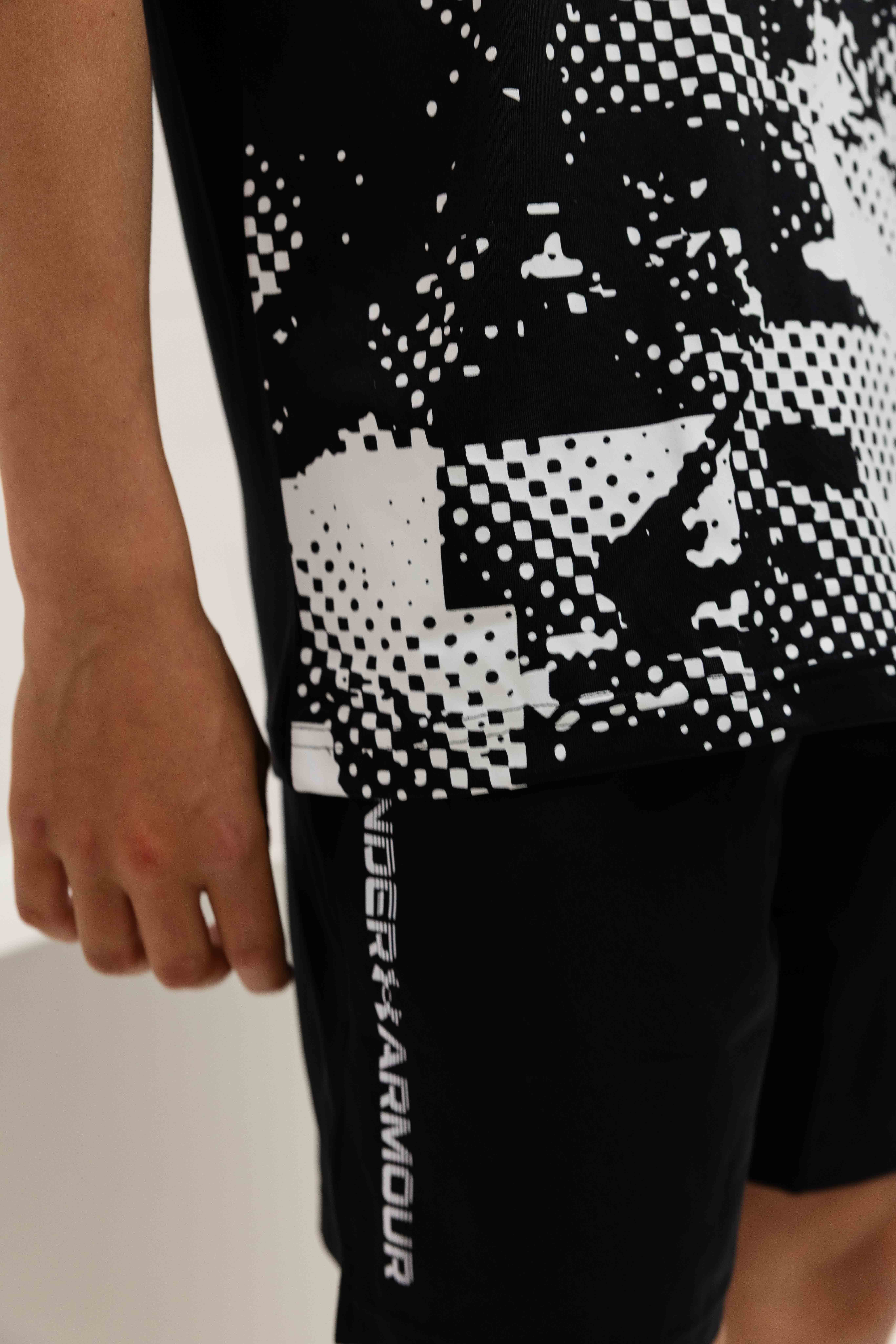 Under Armour Tech Graphic T-Shirt Kids Zwart/Wit