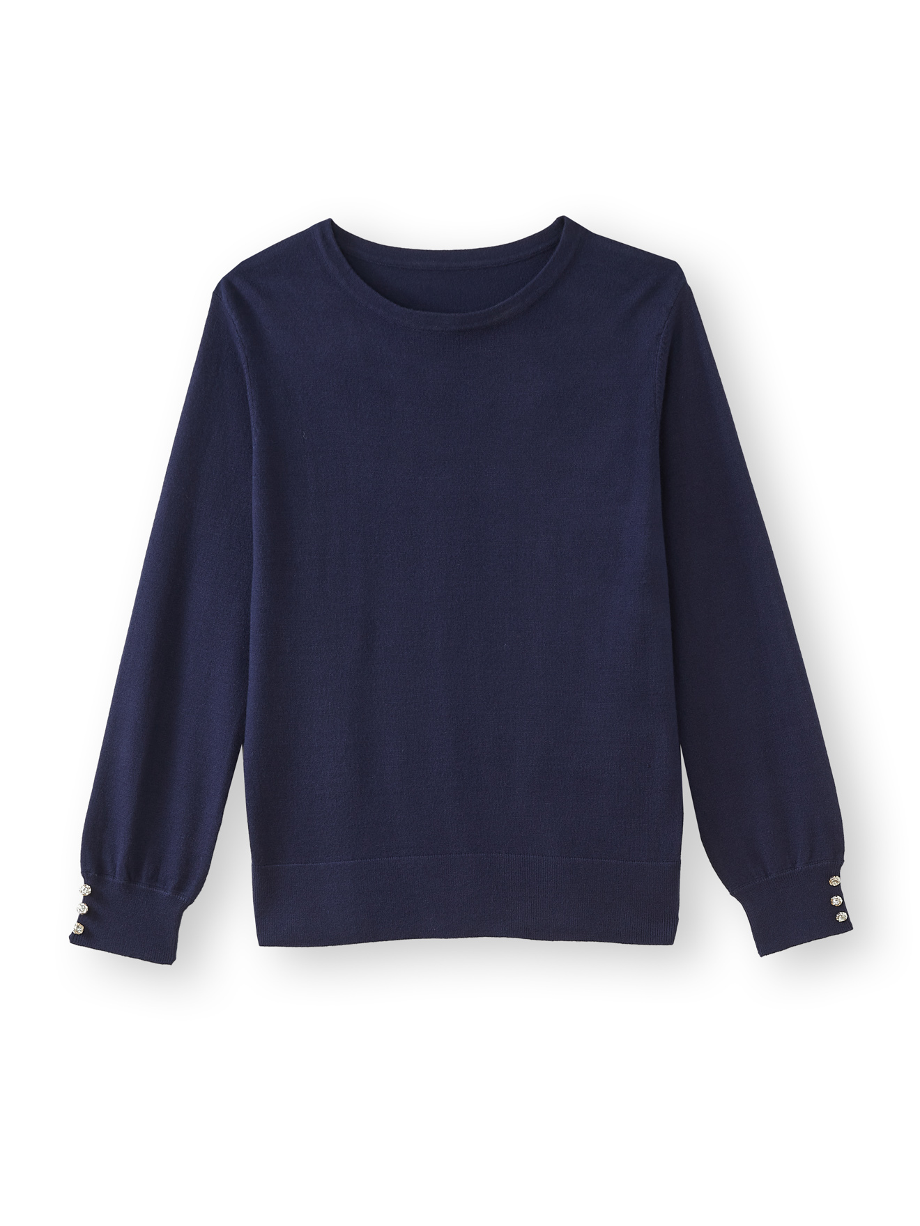 Pull boutons-bijoux aux manches