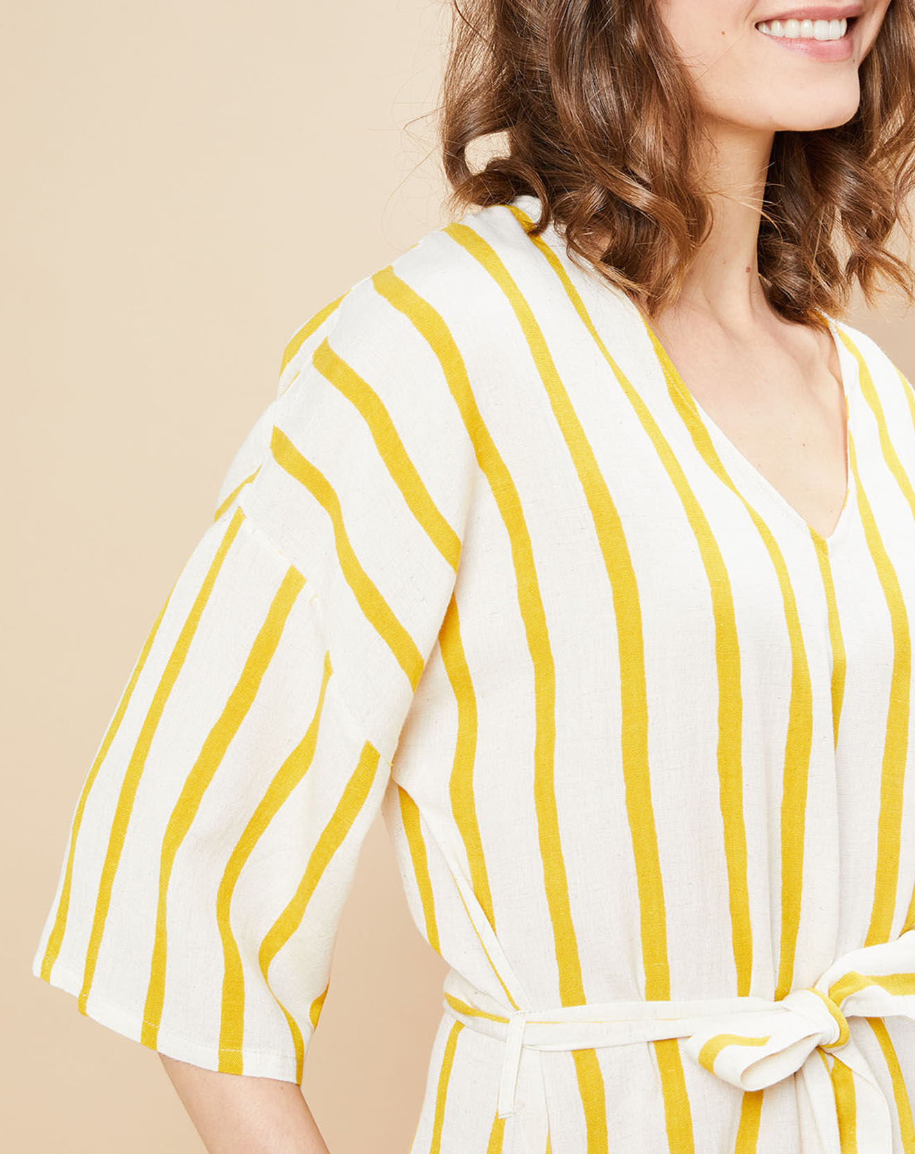 Hartford Robe Ravy à rayures jaune