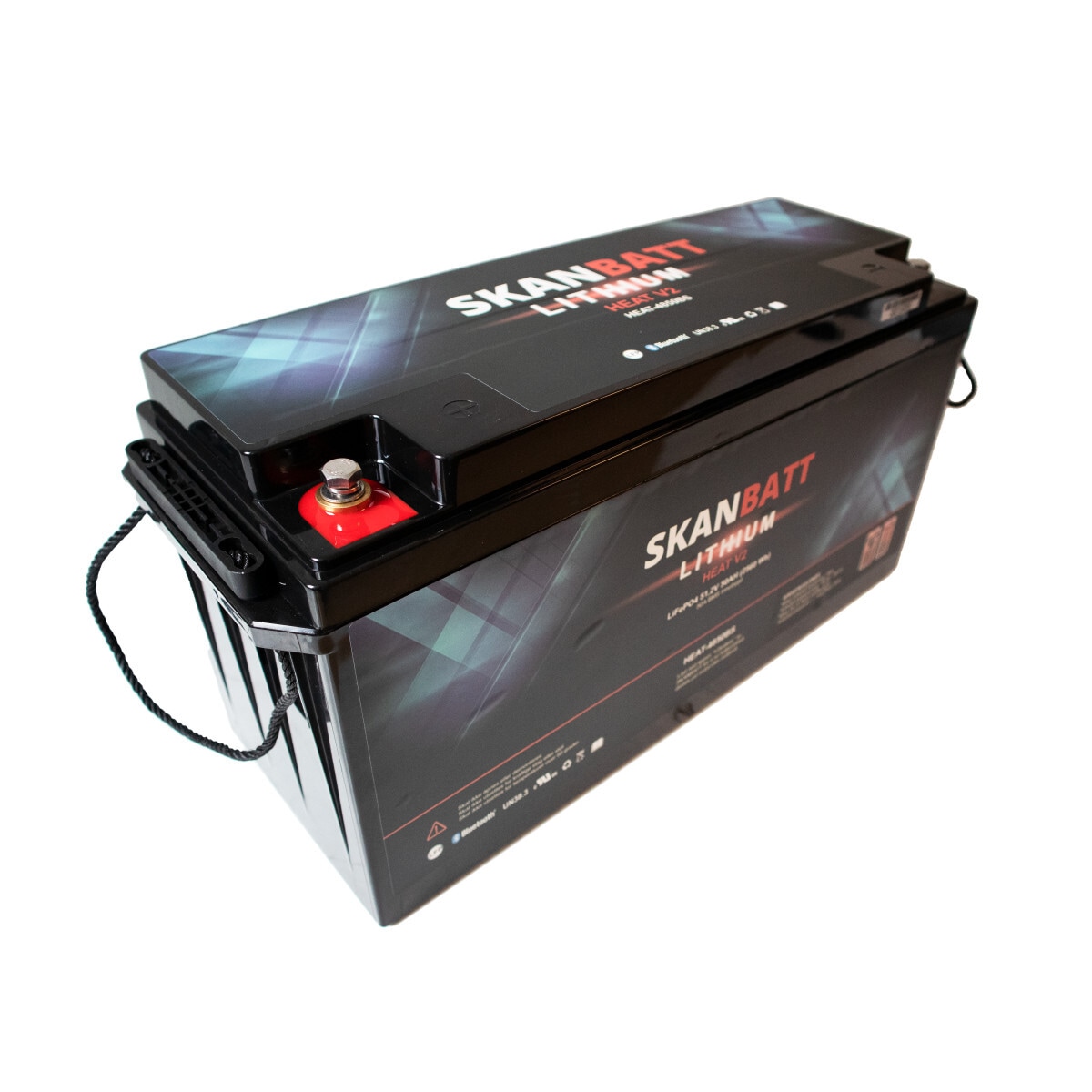 SKANBATT V2 Lithium Batteri 51,2V 50Ah 50A BMS - HEAT - Bluetooth (483x170x240mm)