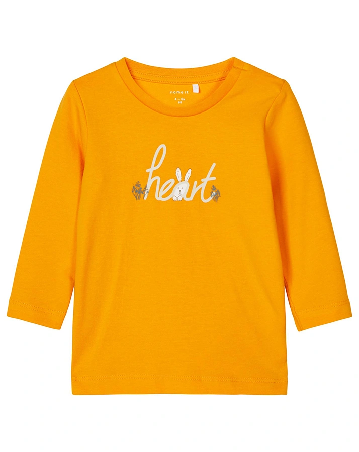 Langarmshirt NBFTIKA in gelb