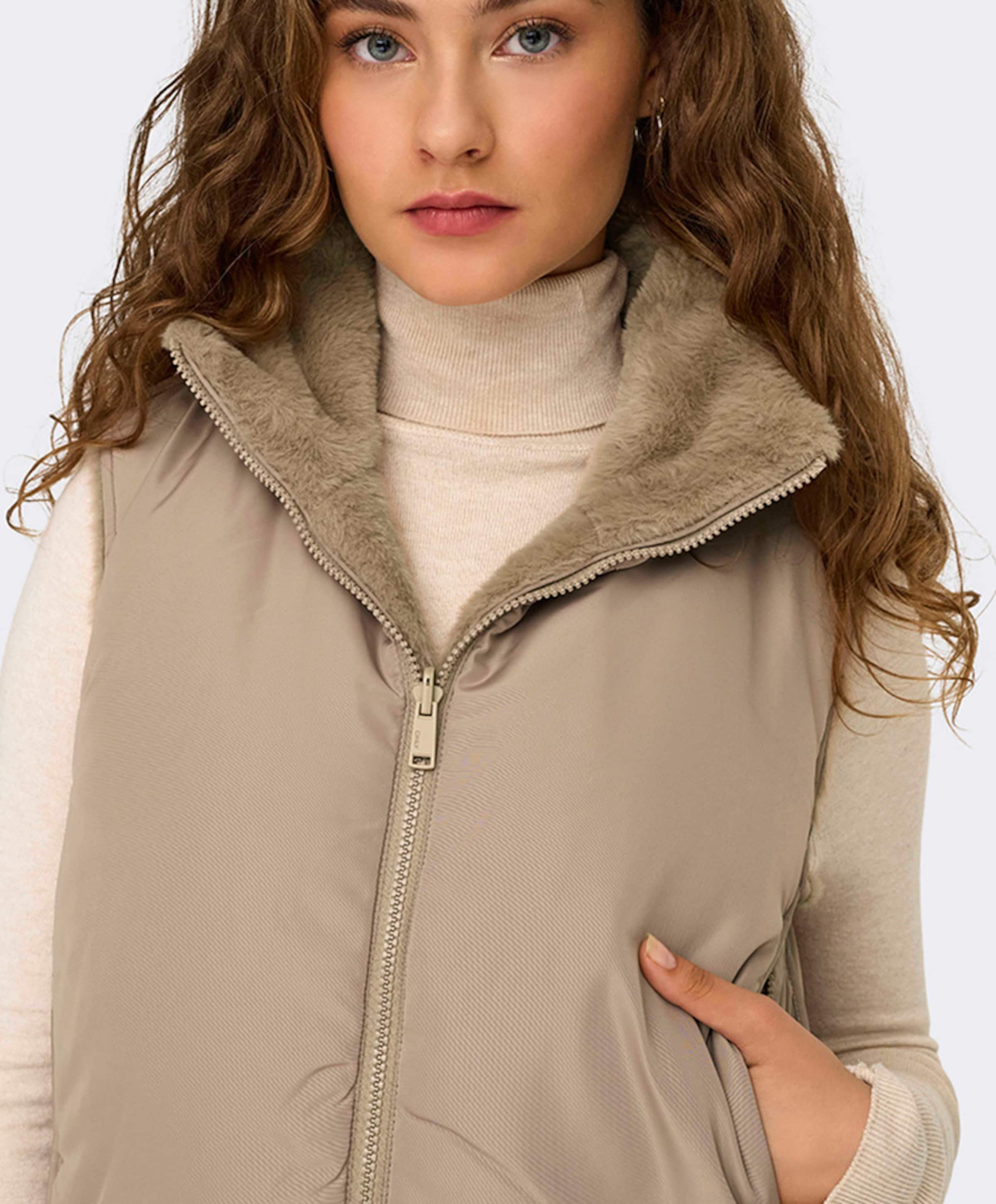 Only Dames gilet beige