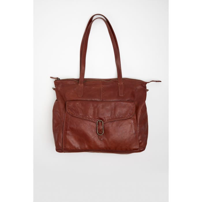 Veritas-Shopper gewassen leder