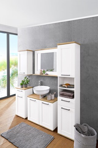 Spiegel CASA 80 x 70 cm braun/ weiß