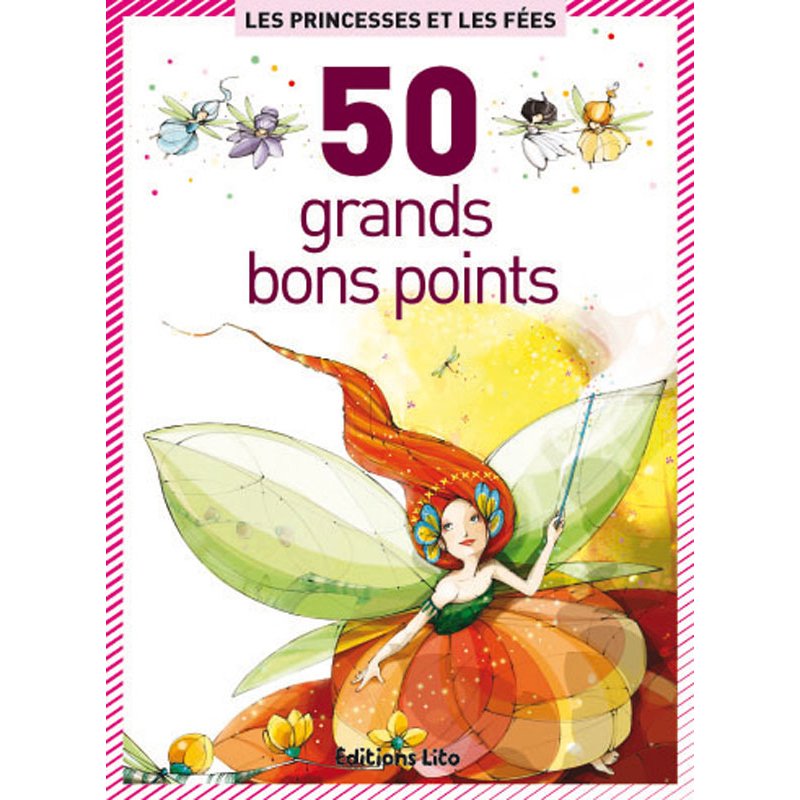 Bon point éditions lito les princesses et les fées texte pédagogique au verso 140x102mm boîte 50 unités