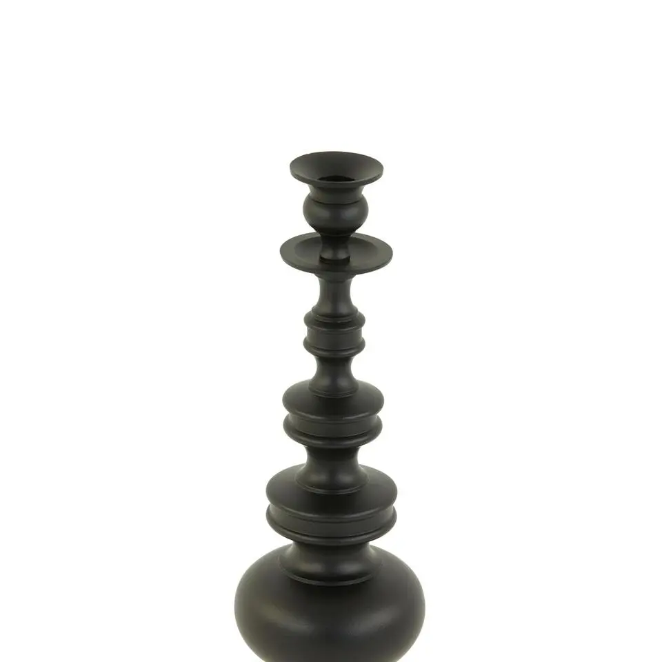Kandelaar Lizet - Mat zwart - Ø13cm